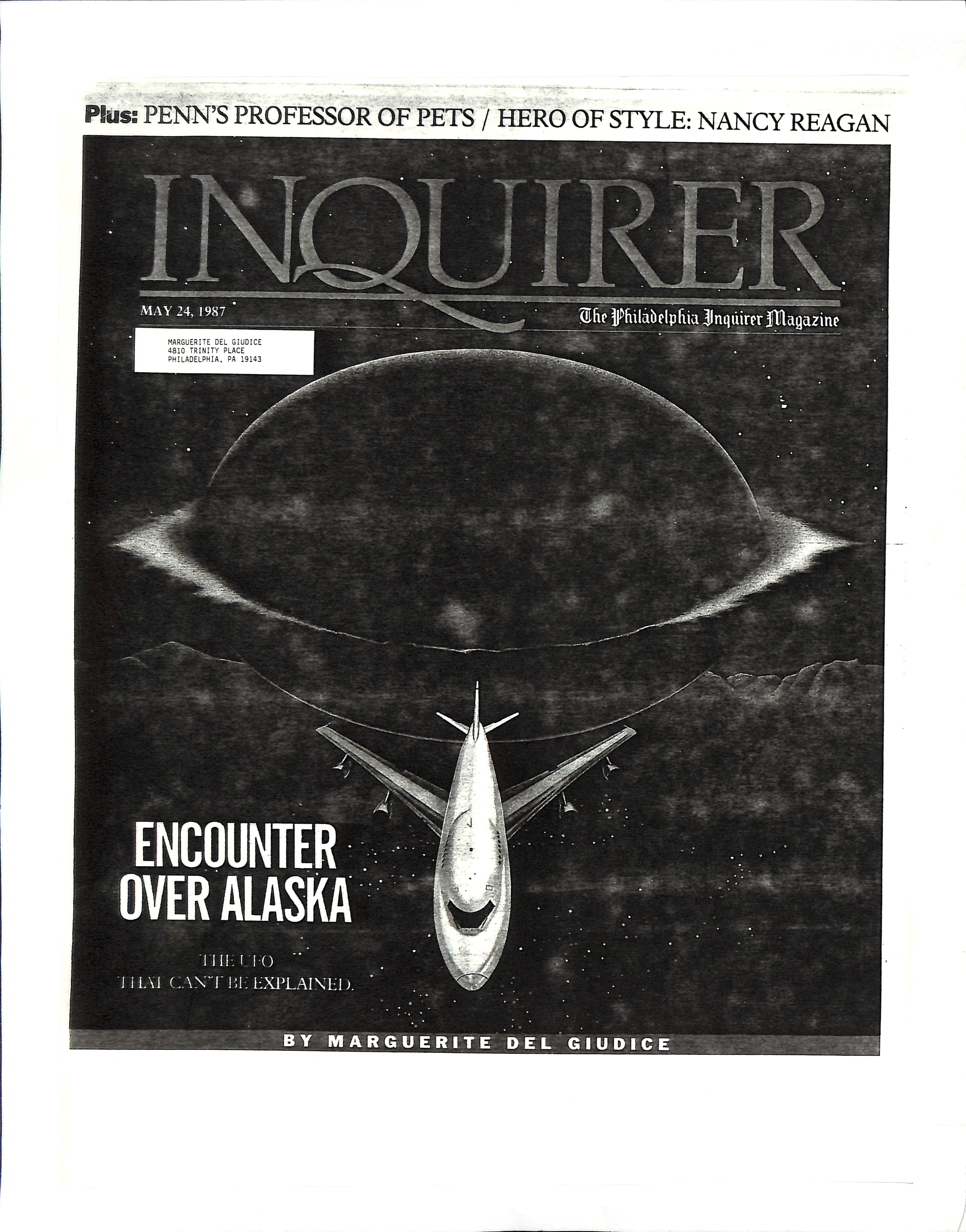 Information Releases Relating to Unidentified Flying Object