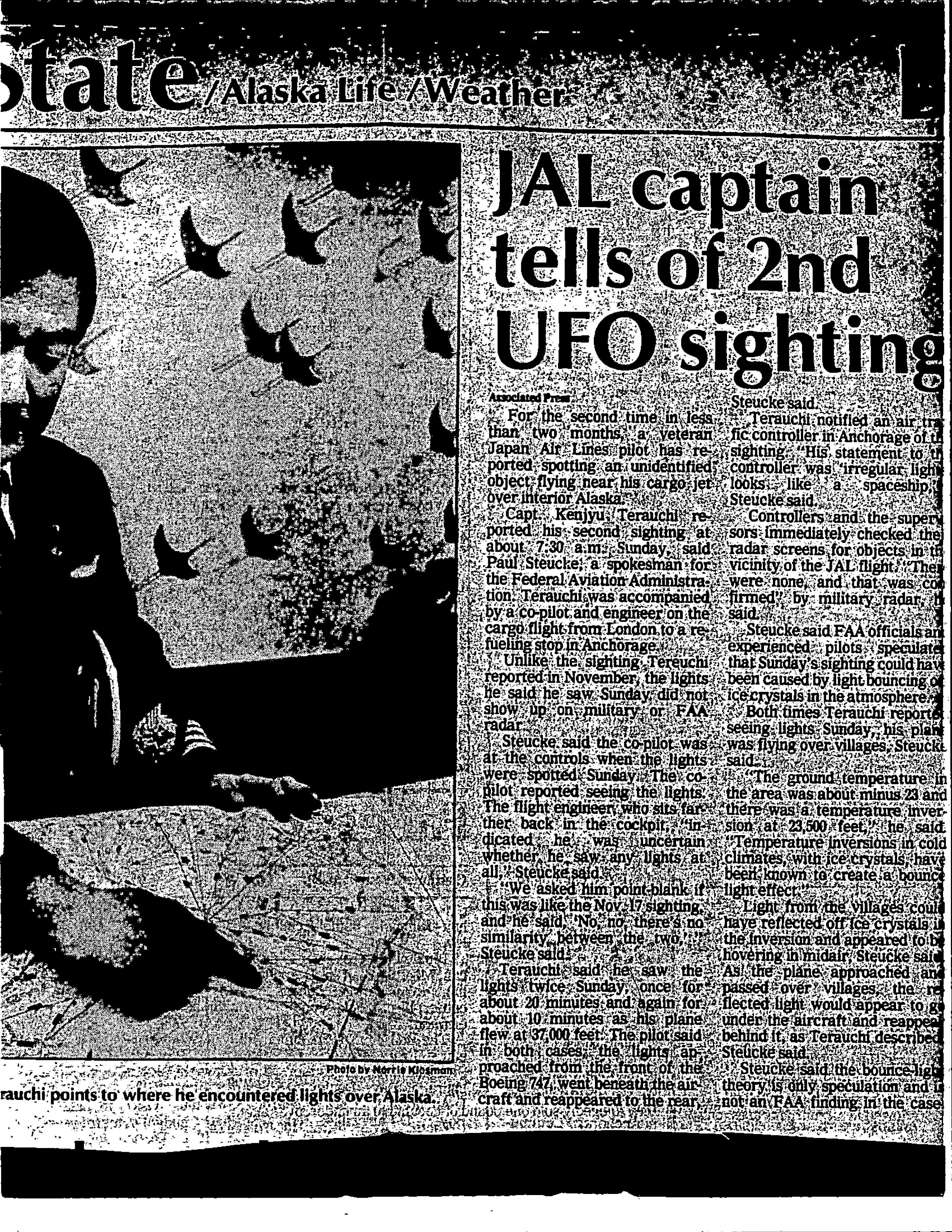 Information Releases Relating to Unidentified Flying Object