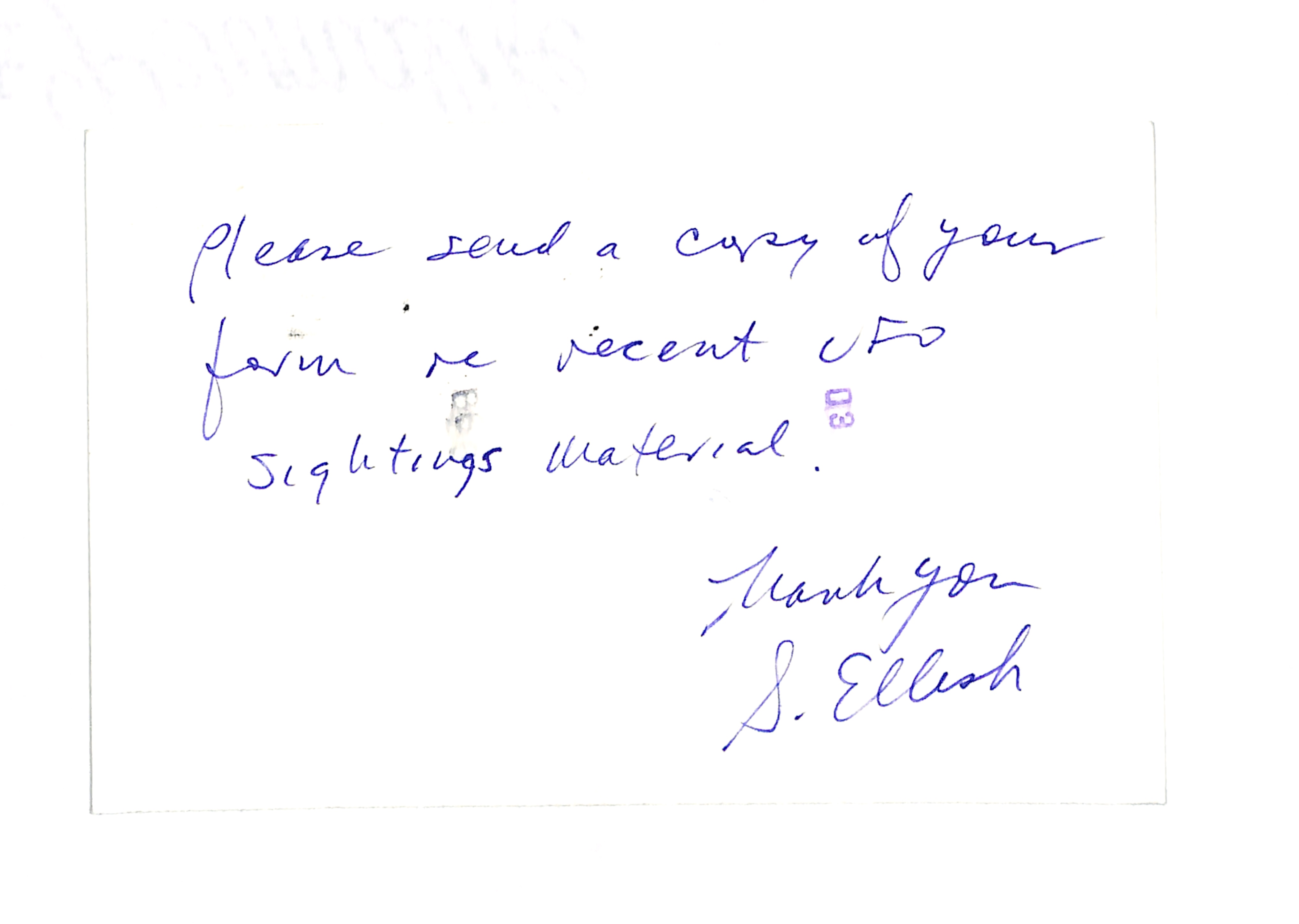 Information Releases Relating to Unidentified Flying Object
