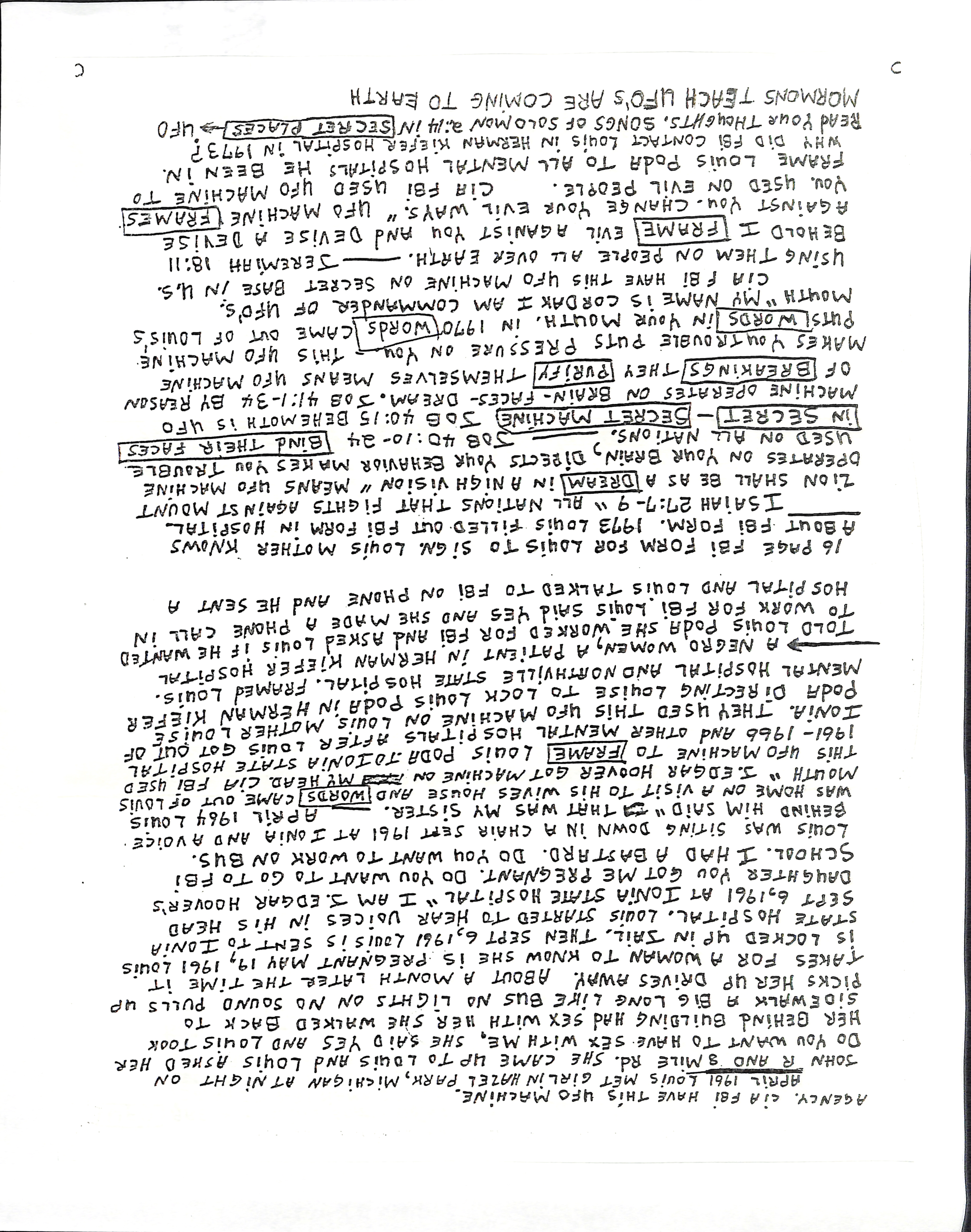 Information Releases Relating to Unidentified Flying Object
