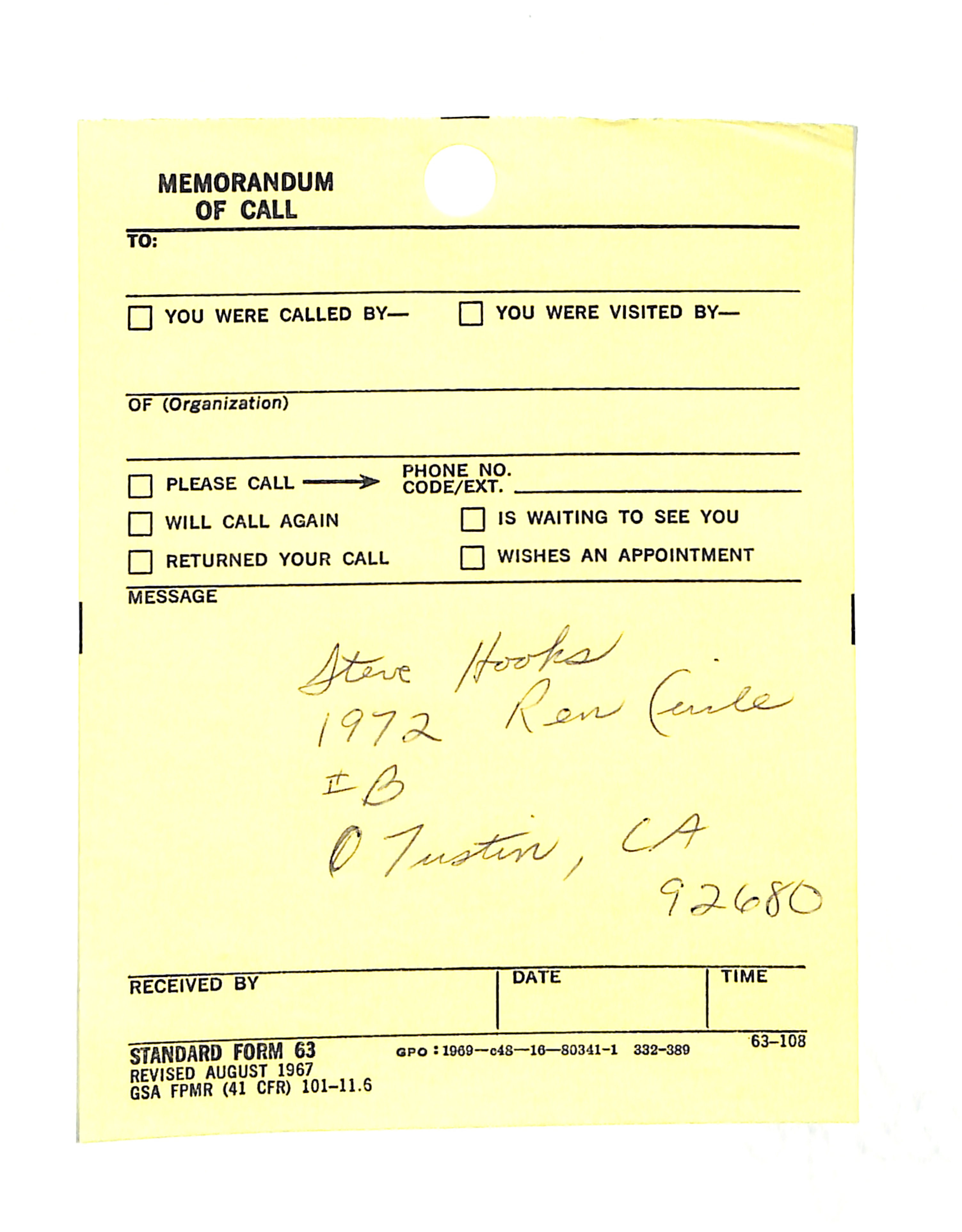 Information Releases Relating to Unidentified Flying Object