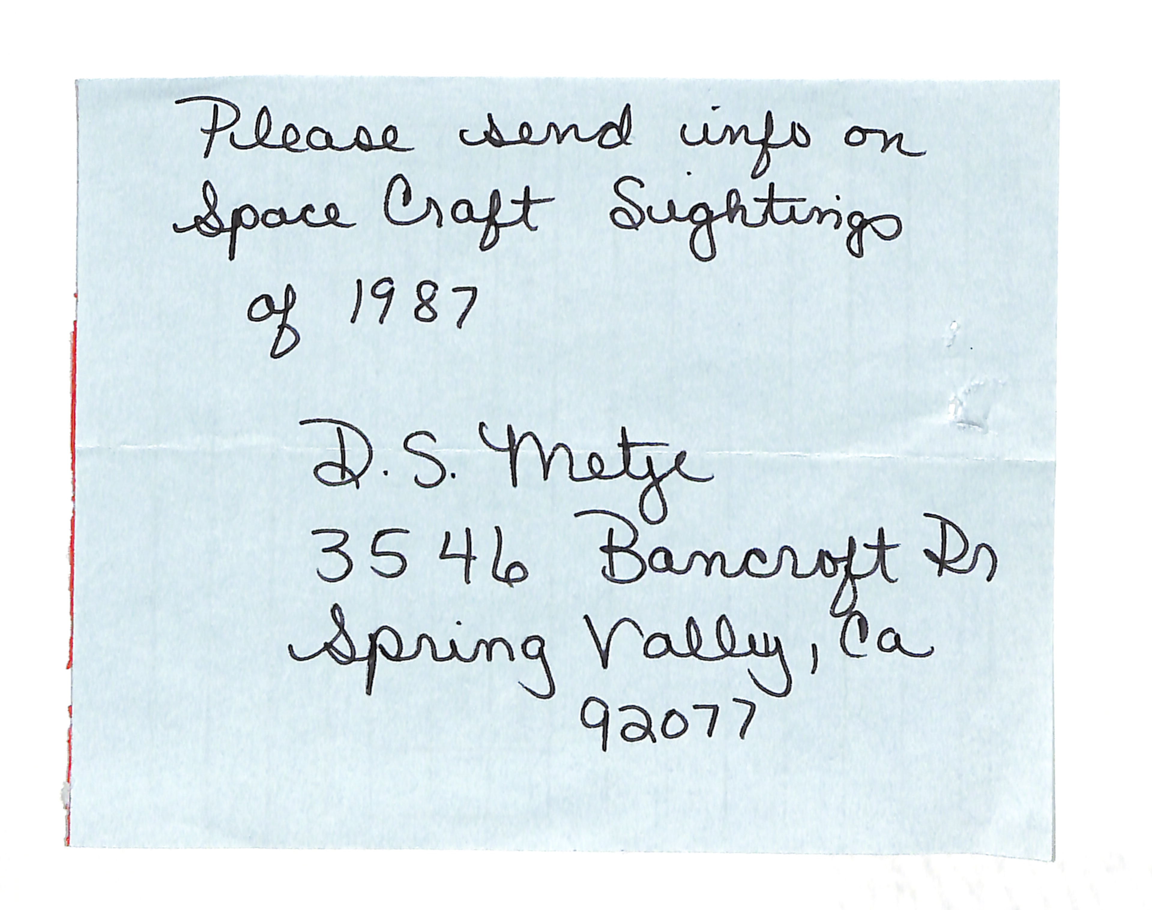 Information Releases Relating to Unidentified Flying Object