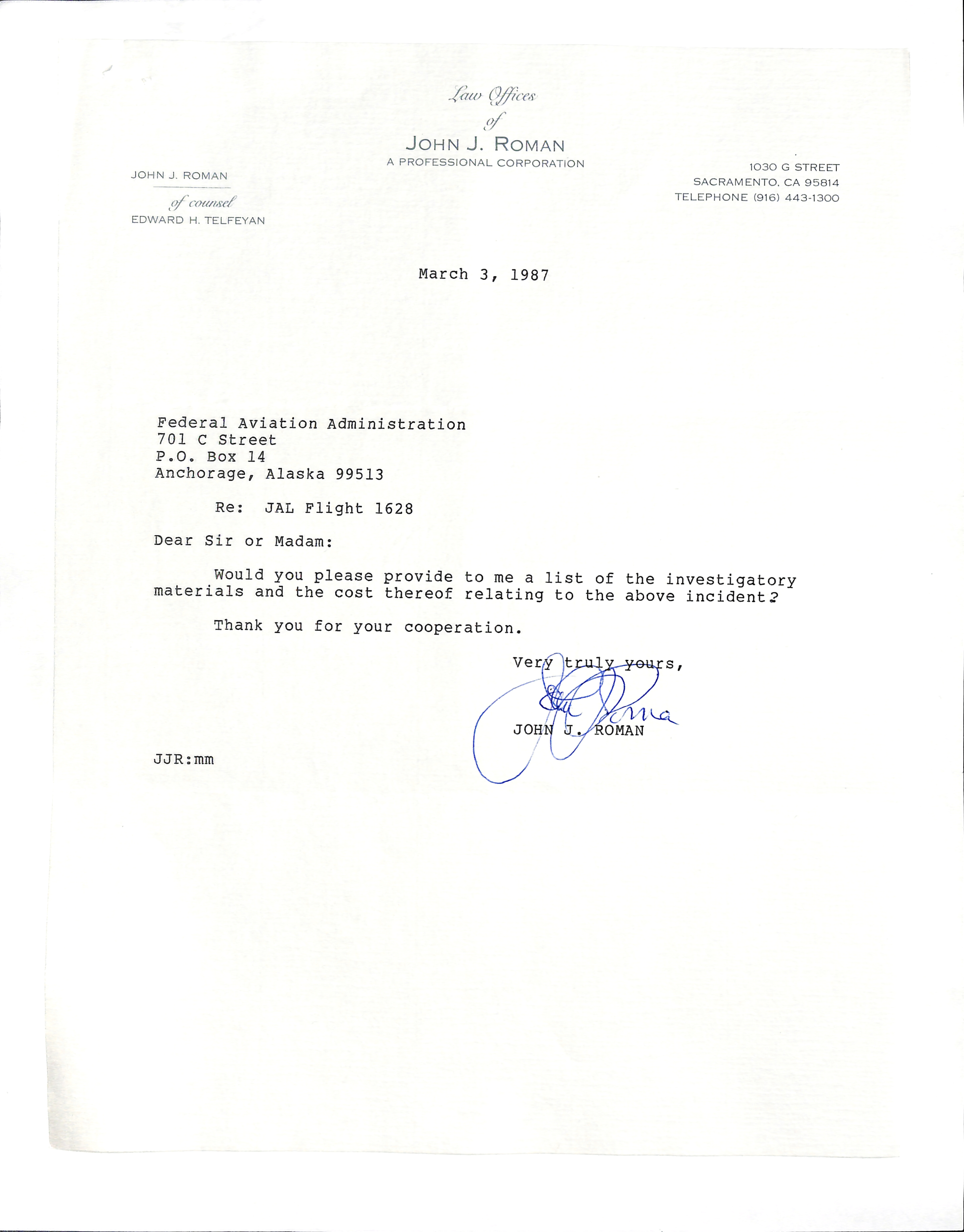 Information Releases Relating to Unidentified Flying Object