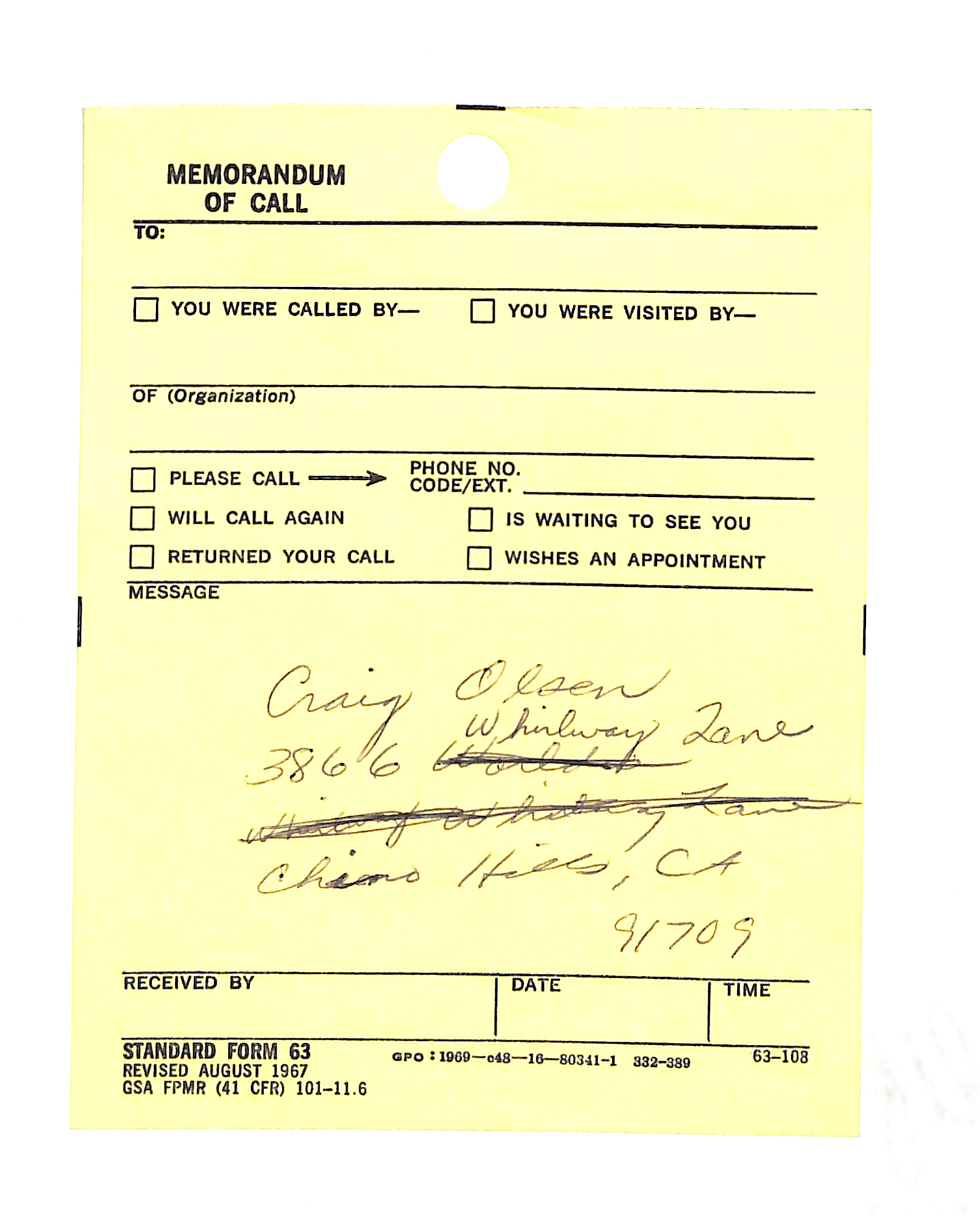 Information Releases Relating to Unidentified Flying Object