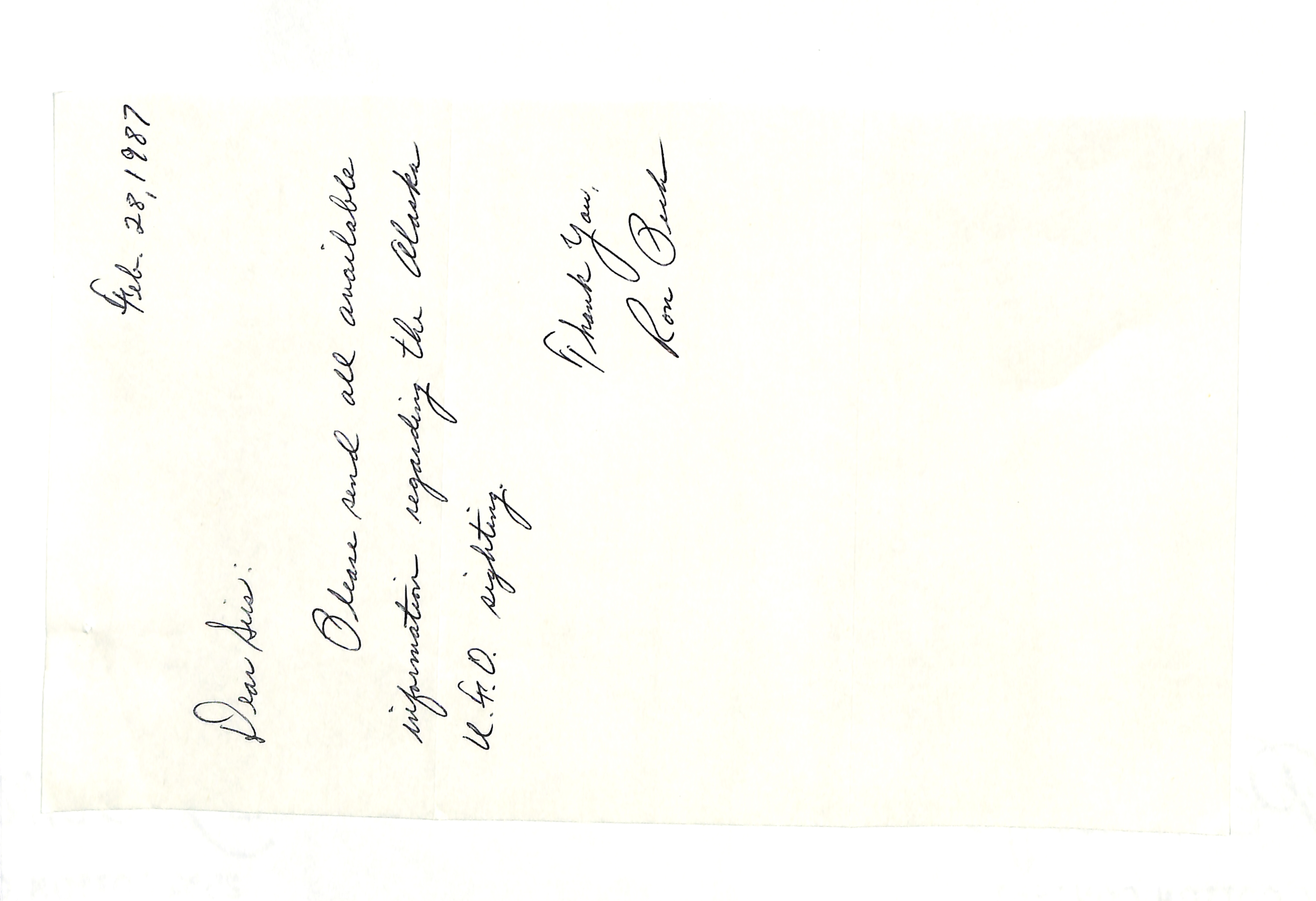 Information Releases Relating to Unidentified Flying Object